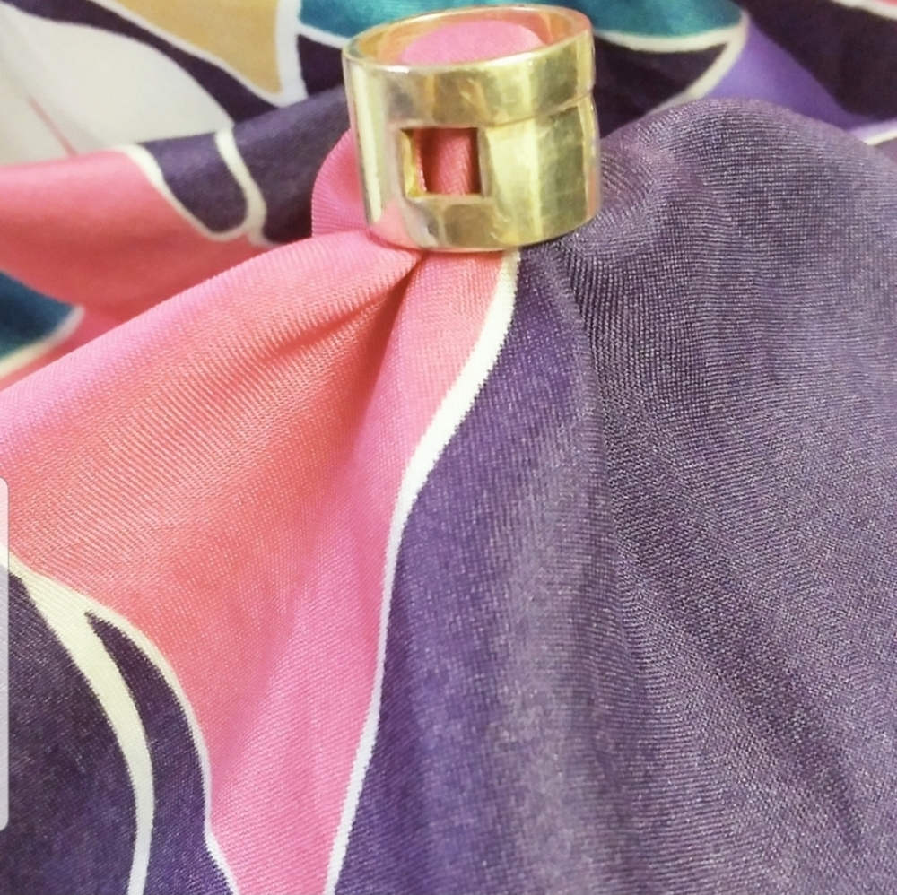 Gucci silver 925 G logo Cutout Ring sz. 4 - Picture 7 of 11
